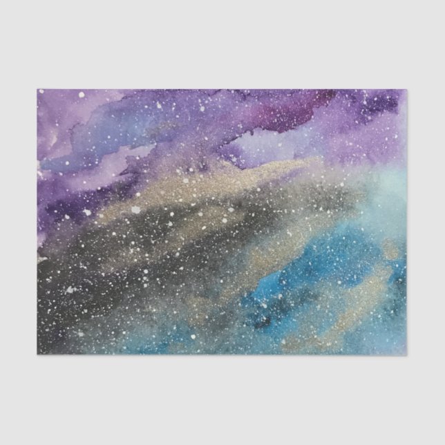Galaxie-Druck-Weltraum-Aquarell-Seidenpapier Seidenpapier (Vorderseite)