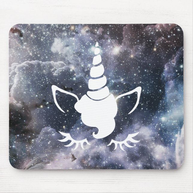Galaxie-Einhorn Mousepad (Vorne)