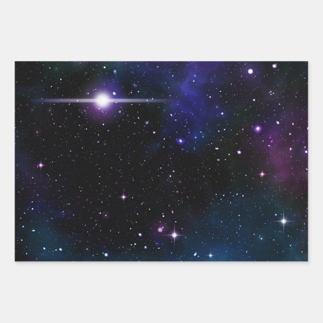 Galaxie Geschenkpapier Set (Vorderseite)