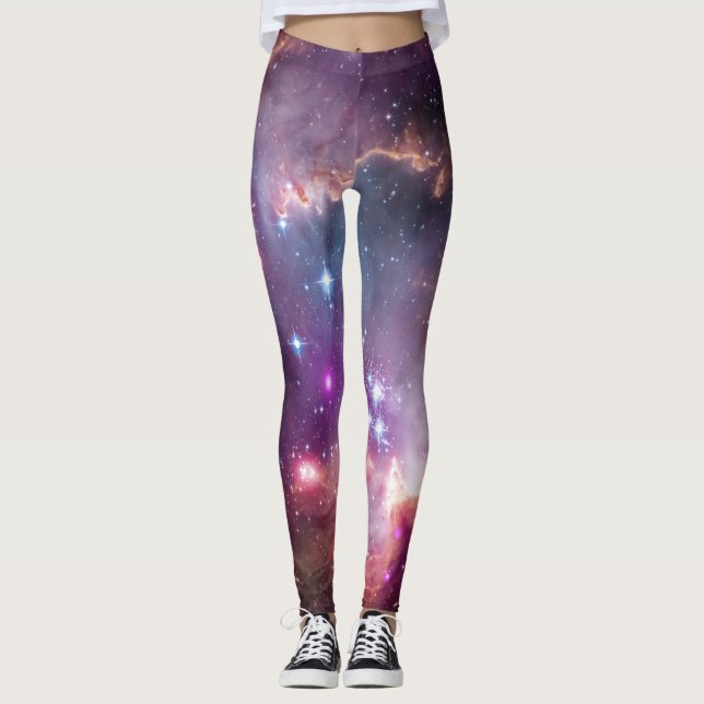 Galaxie hat Nebelfleckraum-Hipster-Stern-Foto in Leggings (Vorderseite)