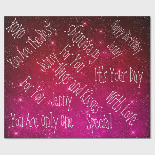 Galaxie hat personalisierten Geburtstags-Abstand Geschenkpapier