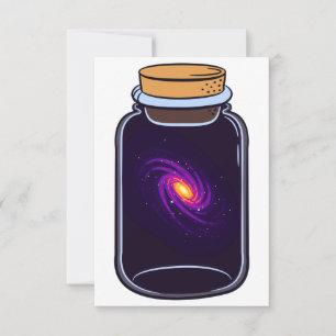 Galaxie in einem Jar Universe Glas Liebhaber Karte