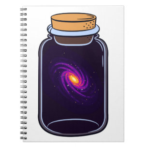 Galaxie in einem Jar Universe Glas Liebhaber Notizblock