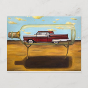 Galaxie in Flasche Postkarte