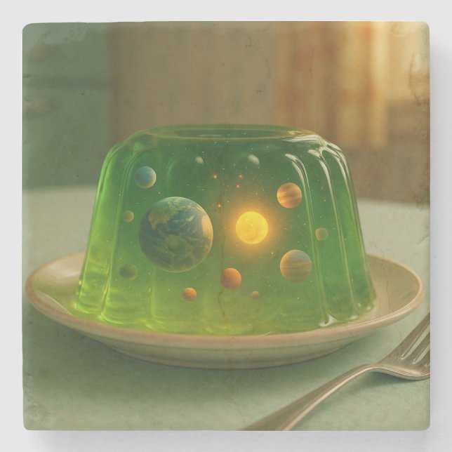 Galaxie in MCM Jell-O Mold Steinuntersetzer (Vorderseite)