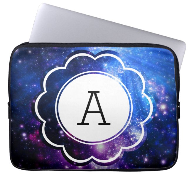 Galaxie-Initial Laptopschutzhülle (Vorderseite)