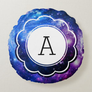 Galaxie-Initial Rundes Kissen