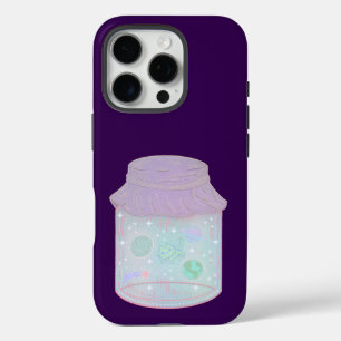 Galaxie-Katze in einem Glas Kawaii Weltraum-Katz iPhone 16 Pro Hülle