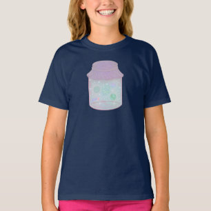 Galaxie-Katze in einem Glas Kawaii Weltraum-Katz T-Shirt