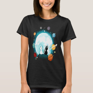 Galaxie-Katzen Universum Weltraumkatzen Raumfahrer T-Shirt