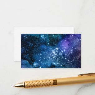 Galaxie Liebhaber Sternenklarer Raum Blauer Himmel Begleitkarte