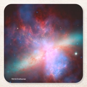 Galaxie M82 Rechteckiger Pappuntersetzer