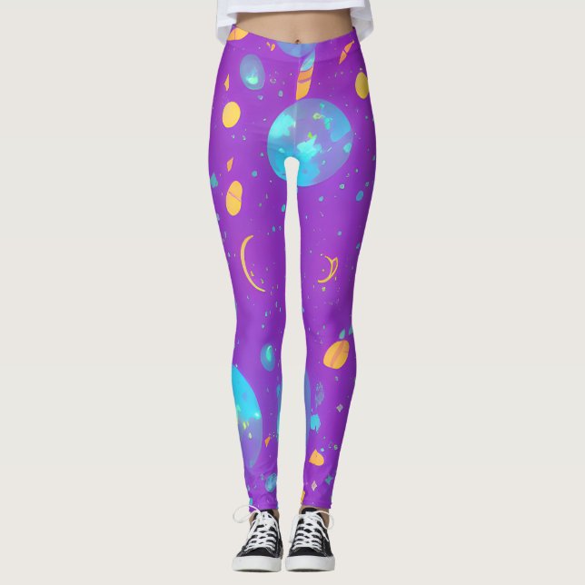Galaxie Nebula Art Leggings (Vorderseite)
