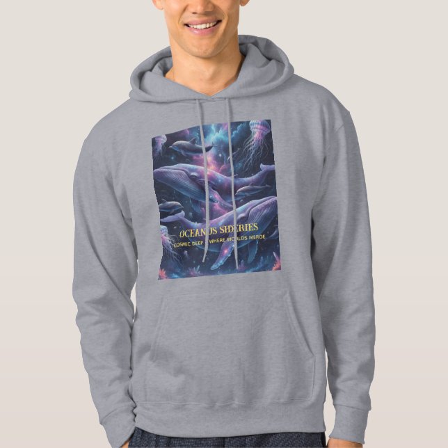Galaxie Ozean Kosmischer Wal Hoodie (Vorderseite)