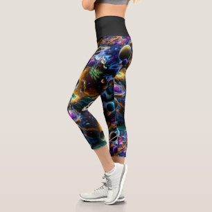 Galaxie-Planeten und Sterne Capri Leggings