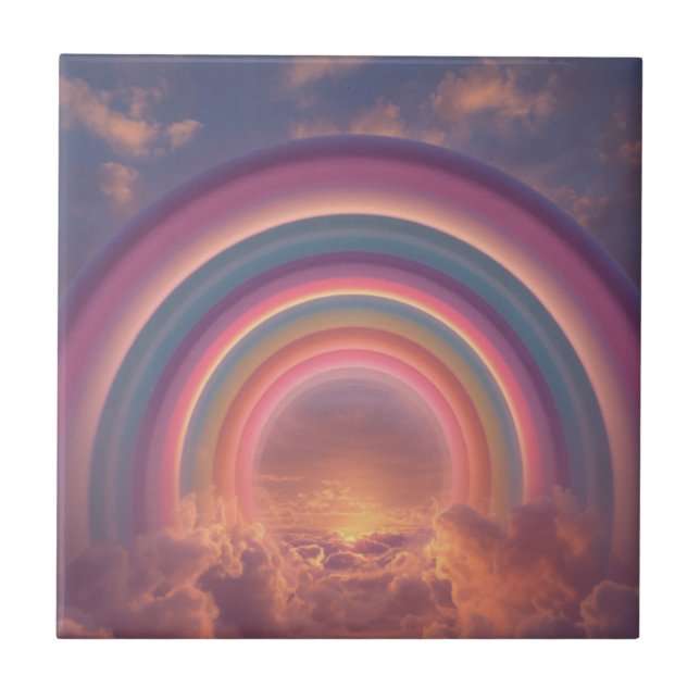 Galaxie Regenbogen Fliese (Vorderseite)