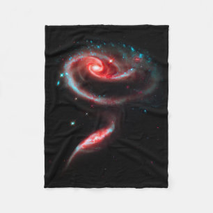 Galaxie-Rosen-Rot Fleecedecke