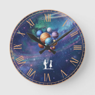 Galaxie Runde Wanduhr