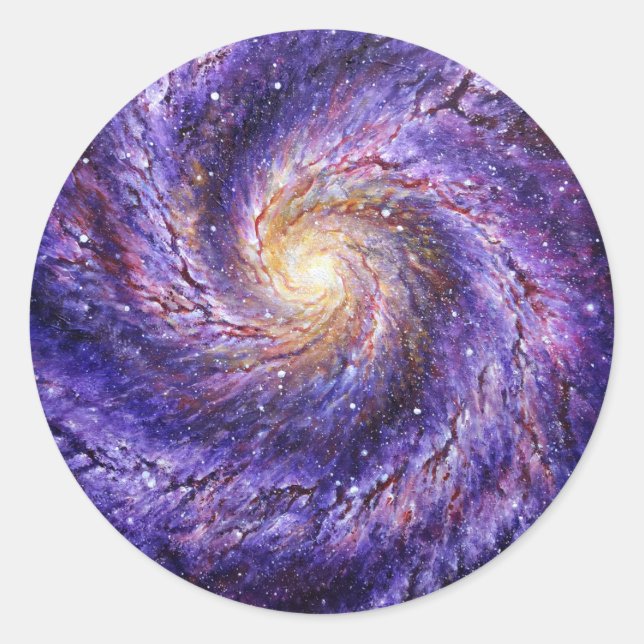 Galaxie Runder Aufkleber (Vorderseite)
