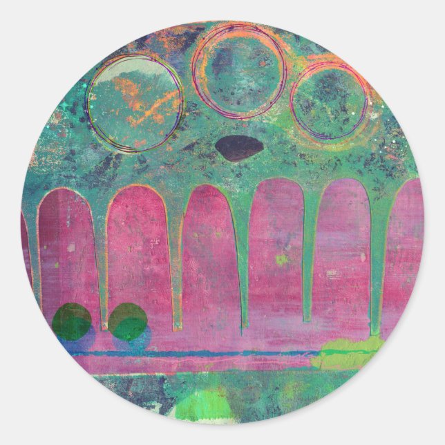 Galaxie Runder Aufkleber (Vorderseite)