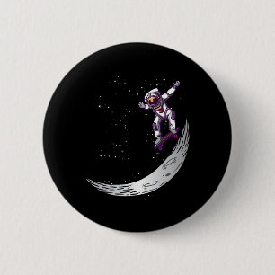 Galaxie Skateboarder Astronaut Skateboardfahren Mo Button
