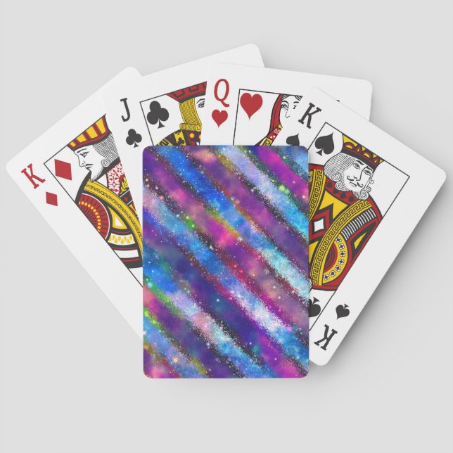 Galaxie Streifen Spielkarten (Rückseite)