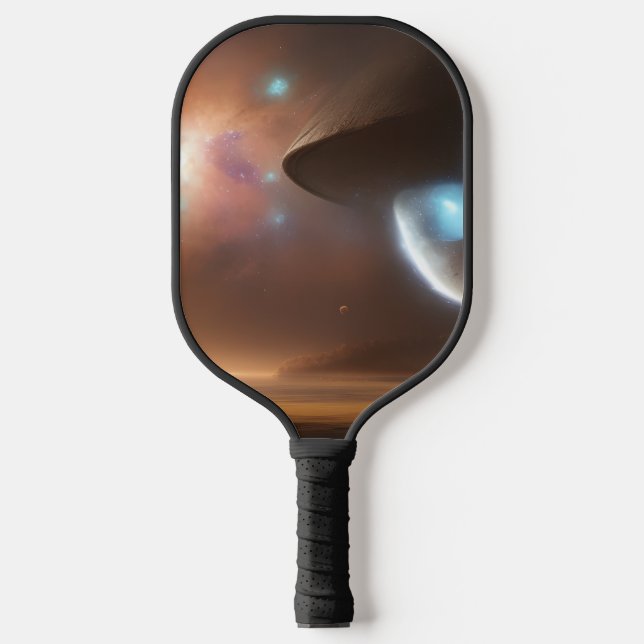 Galaxie, Universum, Sterne, Weltraum Pickleball Schläger (Vorderseite)