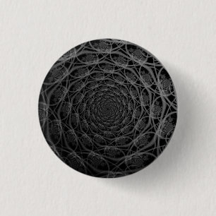 Galaxie von Filaments in Schwarz und Weiß Button