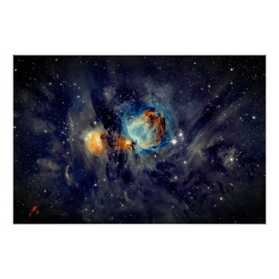 Galaxie Weltraum Nebel Poster