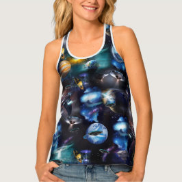Galaxiebesucher im Weltraum Tanktop
