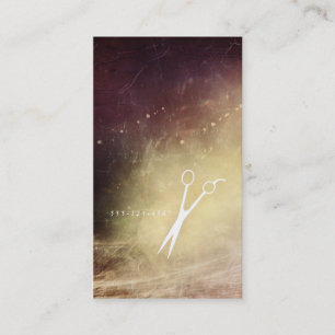 Galaxiehaar-Stylist scissors Schermodernes Lila Visitenkarte