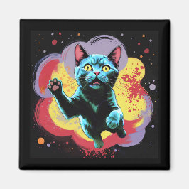 Galaxiekatze Durch Ein Wurmloch Magnet