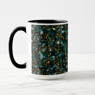 Galaxien Blau Schwarz & Kupfer Tasse