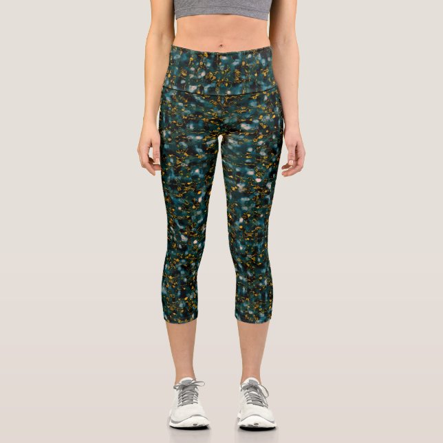 Galaxien Capri Leggings (Vorderseite)