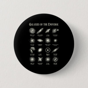 Galaxien des Universums Vintage Weltraum Astronomi Button
