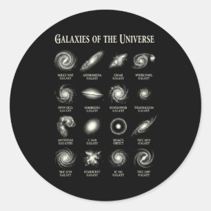 Galaxien des Universums Vintage Weltraum Astronomi Runder Aufkleber