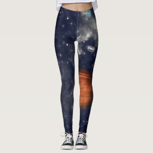 Galaxien mit Sternen und Planeten im Weltraum Leggings