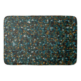 Galaxien Schwarz Blau & Gold Badematte