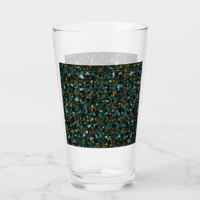 Galaxien Schwarz Blau & Gold Glas (Vorderseite)