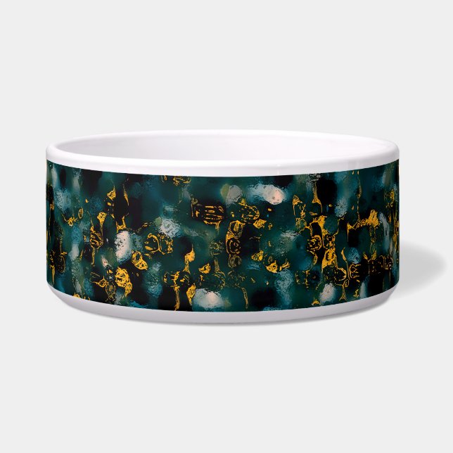 Galaxien Schwarz Blau & Gold Napf (Vorderseite)