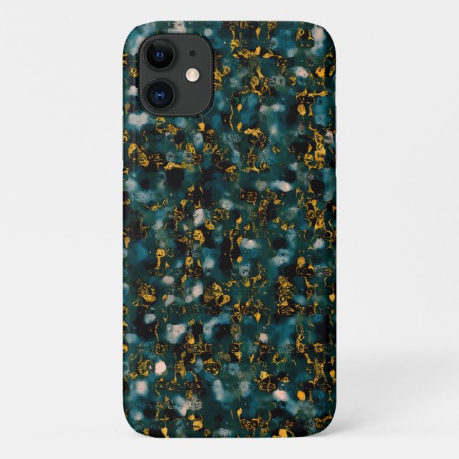 Galaxien Schwarz Blau & Kupfer Case-Mate iPhone Hülle (Rückseite)