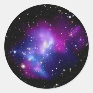 Galaxienhaufen MACS J0717 Weltraumfoto Runder Aufkleber