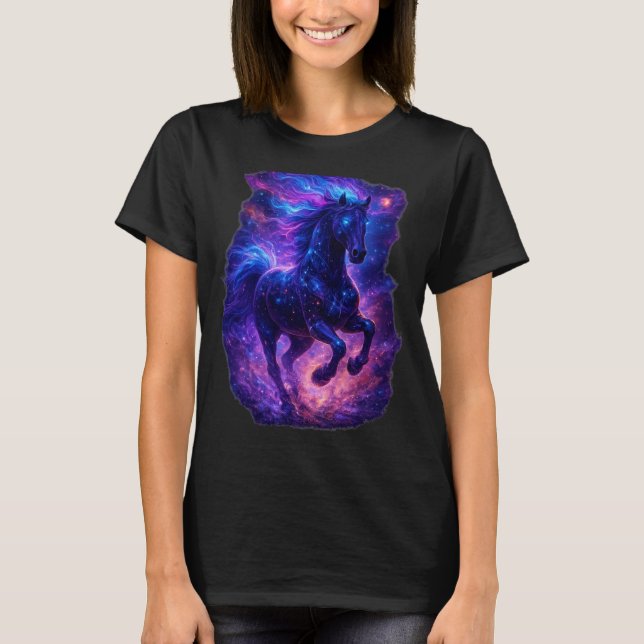 Galaxiepferd T-Shirt (Vorderseite)