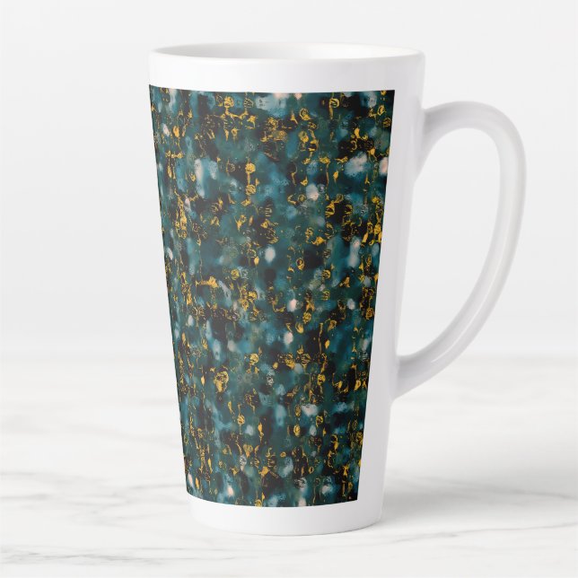 Galaxies Black Blue & Gold Milchtasse (Rechts)