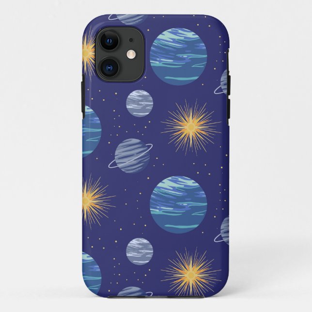 Galaxisches nahtloses Musterdesign Case-Mate iPhone Hülle (Rückseite)