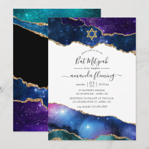 Galaxy Achat Bat Mitzvah Einladung