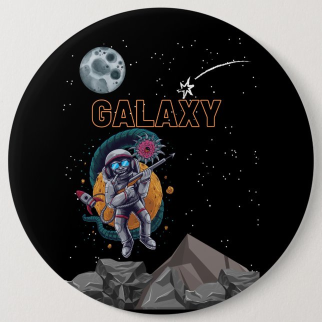 GALAXY-Affe-Knopf Button (Vorderseite)