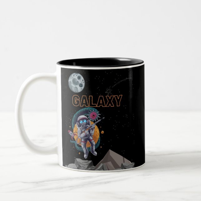GALAXY-Affe Zweifarbige Tasse (Links)