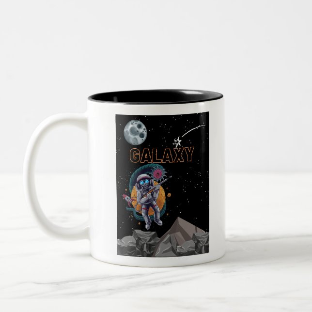GALAXY-Affe Zweifarbige Tasse (Links)
