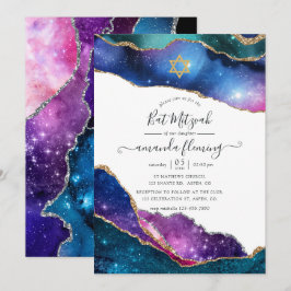 Galaxy Agate Bat Mitzvah Einladung